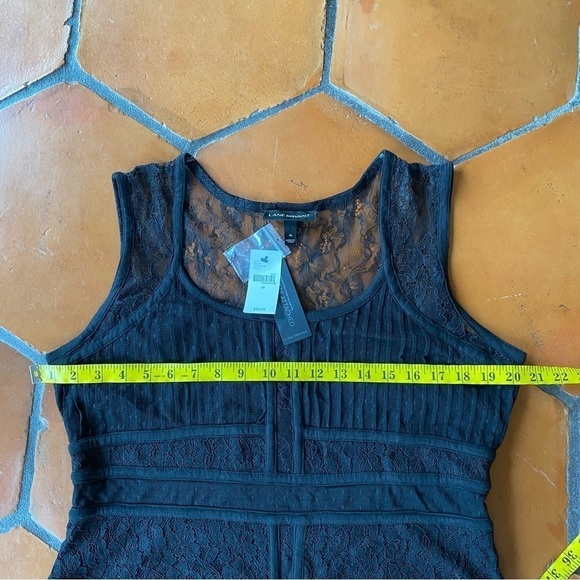 LANE BRYANT BLACK SLEEVELESS STRETCH LACE BODYCON COMPRESSION DRESS PLUS Sz 16 - Picture 8 of 9